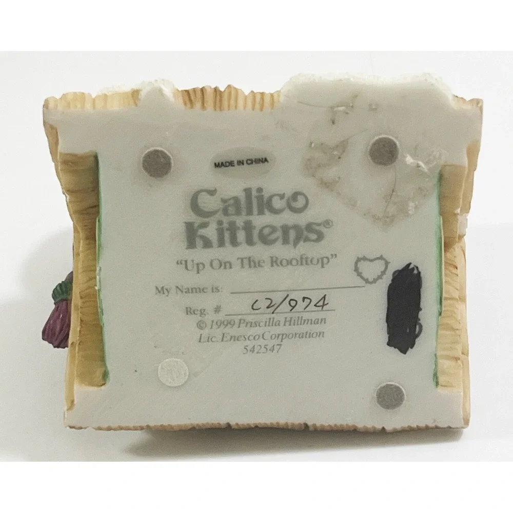 Calico Kittens‎ Figurine UP ON THE ROOFTOP Figurine 542547 1999